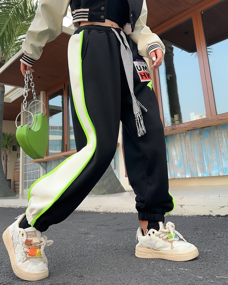 【裏起毛】絶対欲しい ファッション 個性派 スポーツパンツE-5847