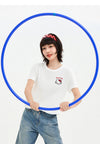 通気性高い クルーネック 前後プリント 半袖 Tシャツ F-13507