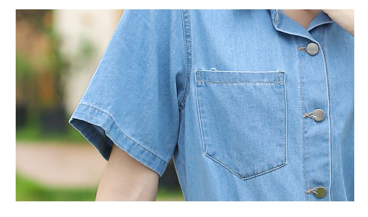 超人気 今季マストバイ カジュアル デニム ワンピース<ins-8332>