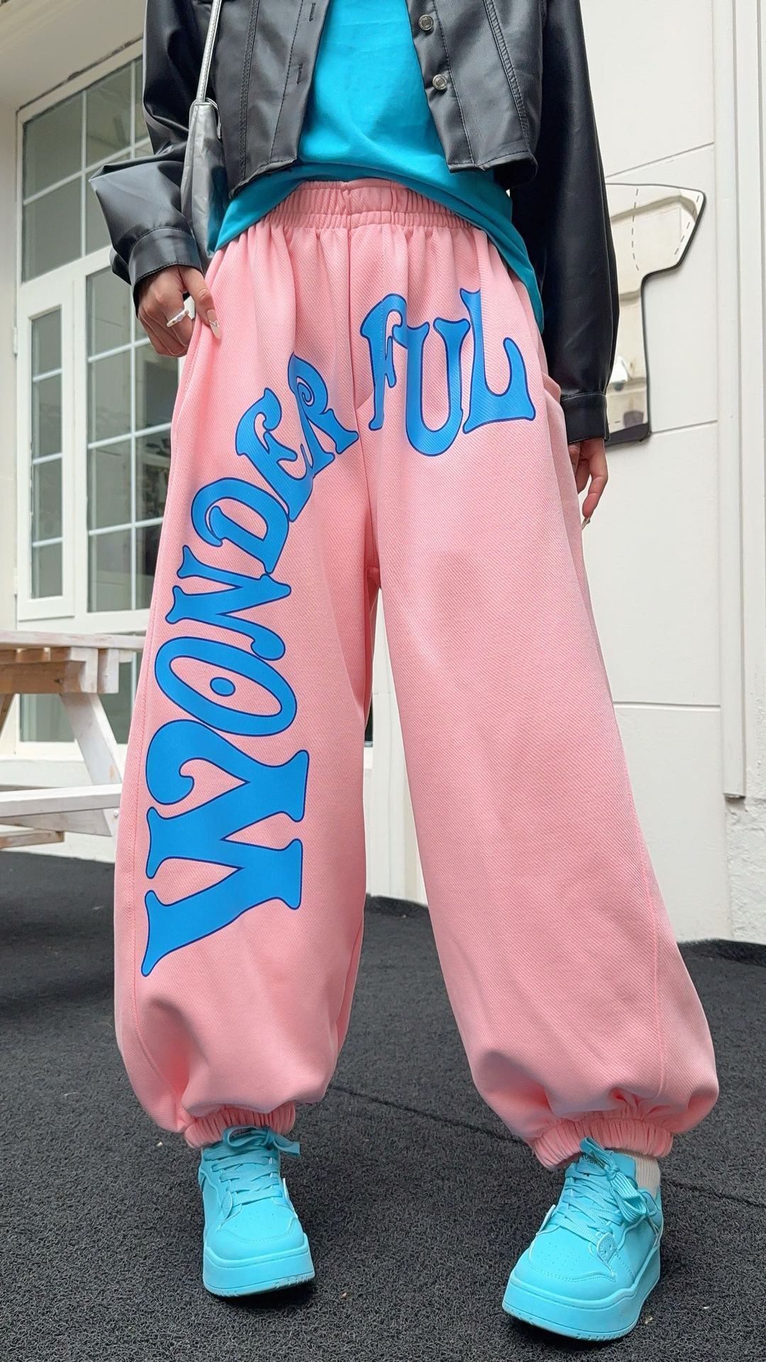 デザイン オシャレ 切り替え 4色 スウェット パンツ E-12210