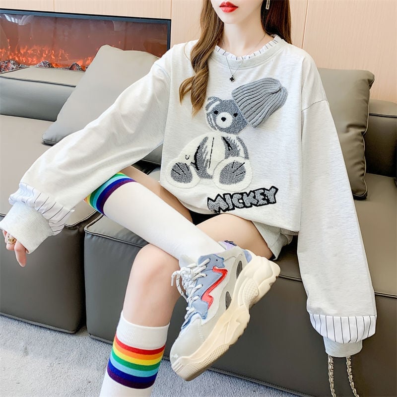 【裏起毛】おすすめ 4色選択 美感いっぱい スウェットE-10407