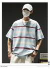 一枚で視線を奪う ボーダー 半袖 カジュアル Tシャツ F-50062