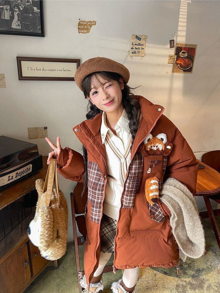 好感度UPファッション フード付きジッパーコート スタイルアップ E-10040