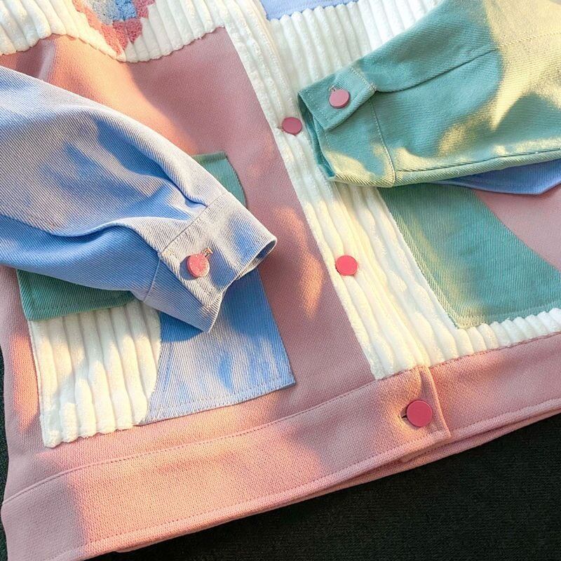 人気商品再入荷 ジャケット 切り替え ゆったりコートE-4971