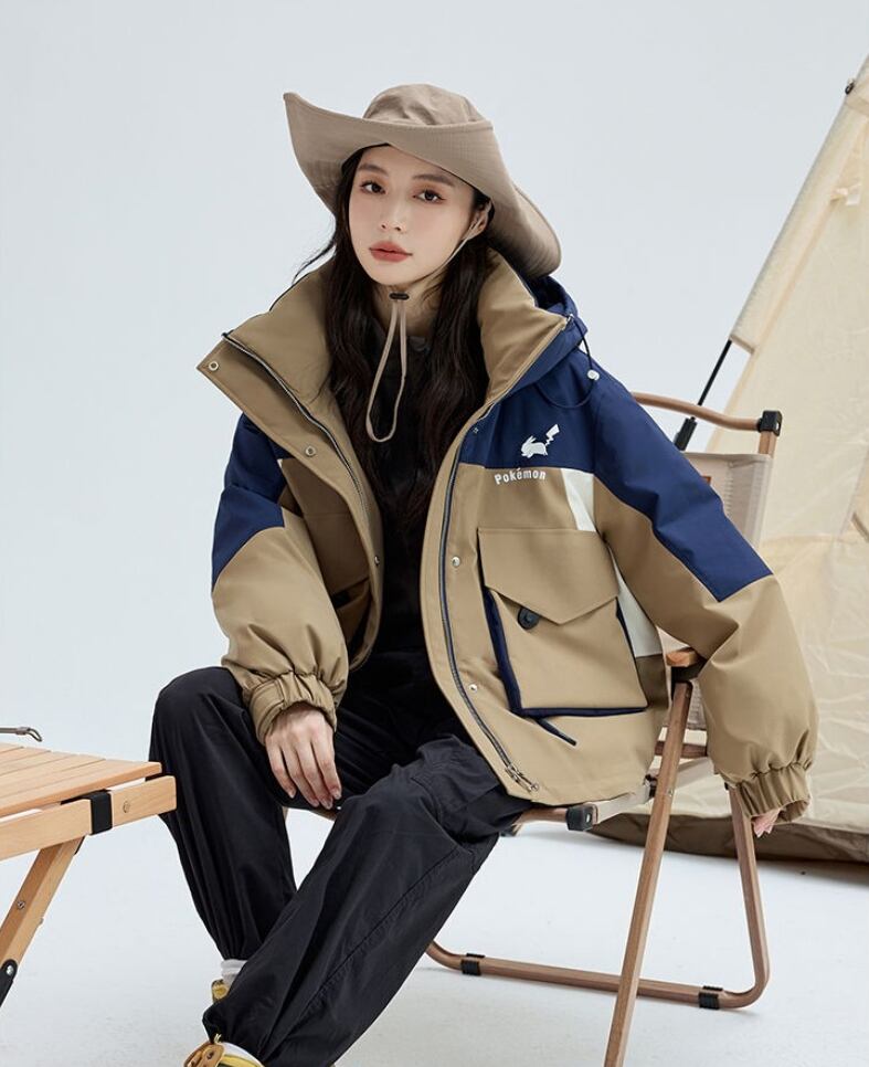 人気上昇中 高見えデザイン スタイルアップ効果抜群 切り替え 2色選択 ダウンジャケット E-9872