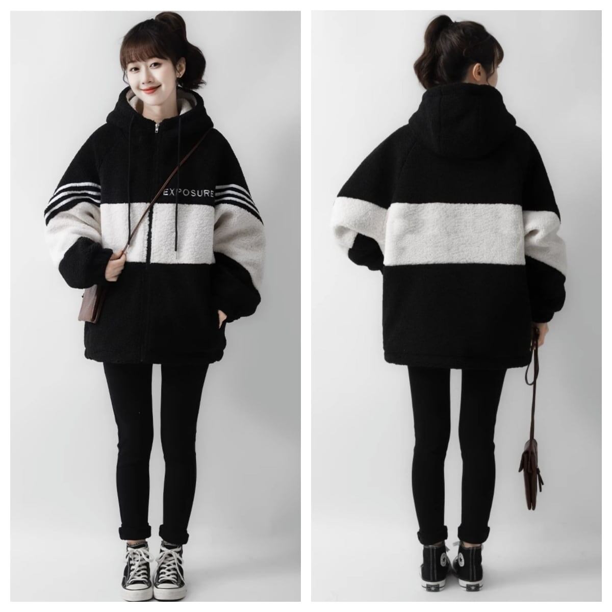 数量限定  カジュアル ファッションラムスキンコートE-5529