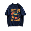 柔らかな肌触りで着心地も楽ちん アバンギャルド カジュアル プリント 全7色 半袖 Tシャツ E-9263