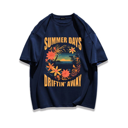 柔らかな肌触りで着心地も楽ちん アバンギャルド カジュアル プリント 全7色 半袖 Tシャツ E-9263