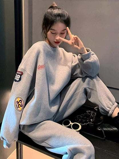 【裏起毛あり】人気爆発 長袖スウェットXパンツ 厚手 セットアップ全2色E-4712