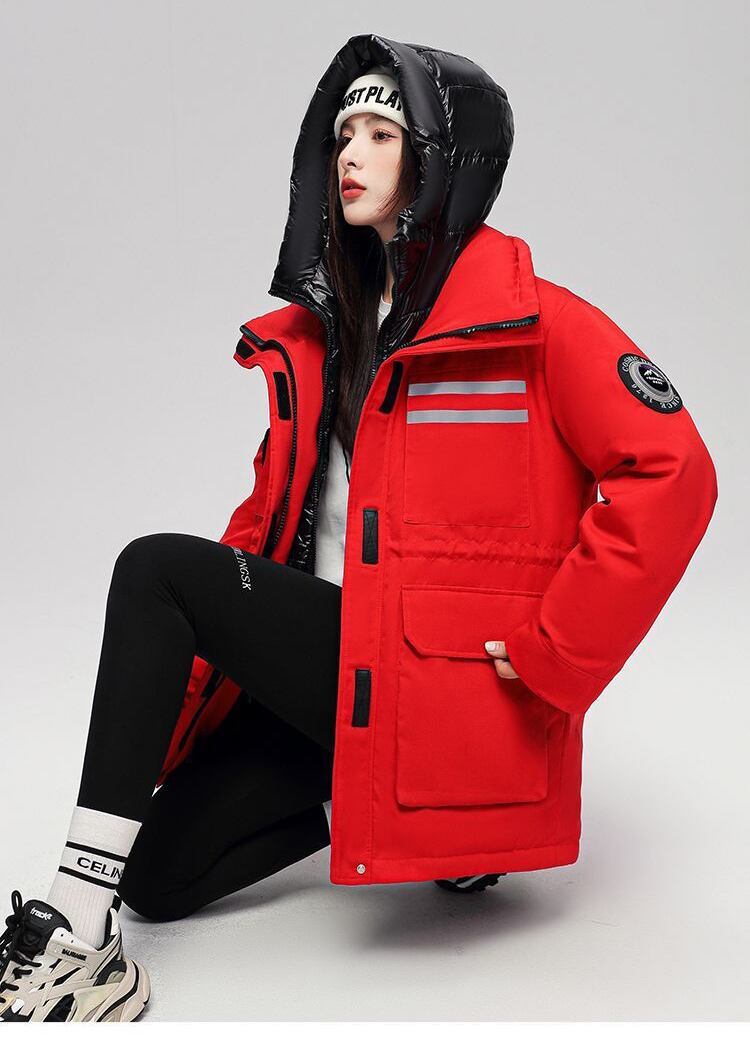 ファッション感満々 肌触り抜群 高見えデザイン 3色選択 ダウンジャケット E-9678