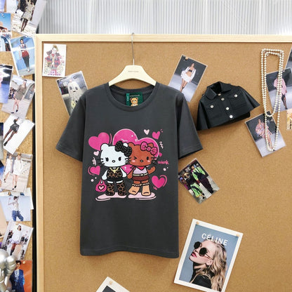 売れ筋 カジュアル プリント Tシャツ E-13472