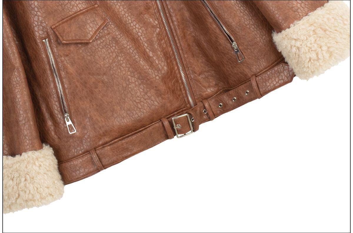 絶対流行 アバンギャルド おしゃれ度高め 切り替え 上品 Pu レザーコットンコート E-9883