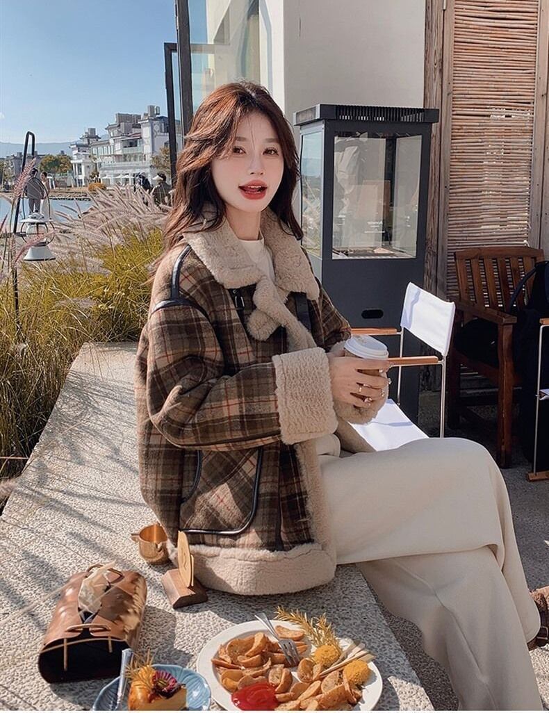 好感度UP 優しい雰囲気 海外トレンド上質 ファッション 2色 ダウンジャケット E-12317