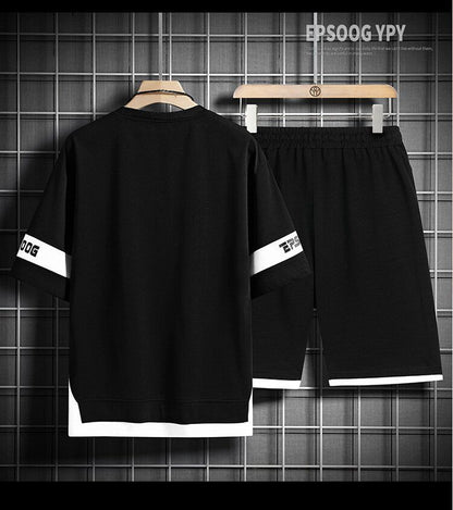 男女兼用 大人気 シンプル Tシャツ & ショーツ セットアップ E-80020