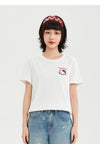 通気性高い クルーネック 前後プリント 半袖 Tシャツ F-13507