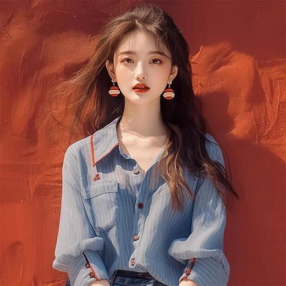 絶対欲しい 気質アップ シンプルだけど一癖あるコーデ エレガント 全2色 シャツ E-9157