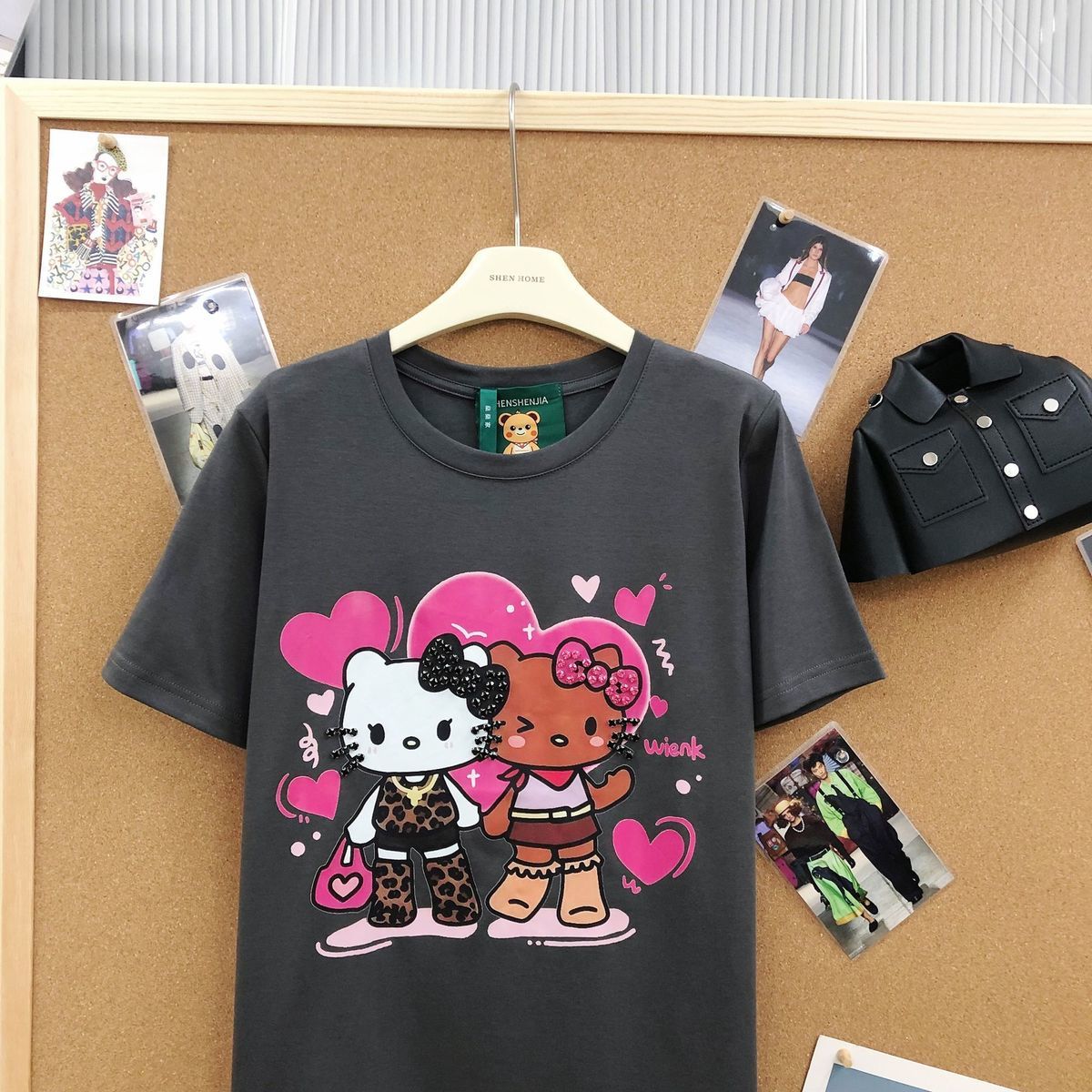 売れ筋 カジュアル プリント Tシャツ E-13472