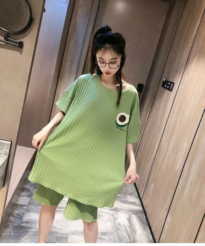 今季マストバイ パジャマ 着心地良い 4種選択 プリント 半袖トップスⅹショートパンツセットE-9182