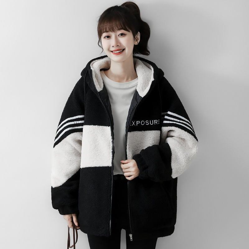 数量限定  カジュアル ファッションラムスキンコートE-5529