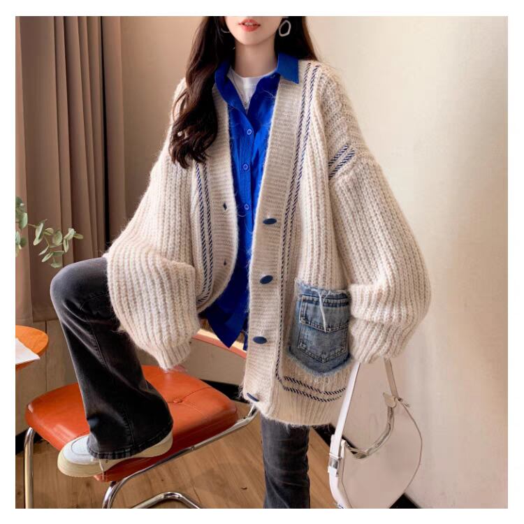 好感度UP 目を奪われる 流行新作 個性的なデザイン 2色選択 ニットトップスE-9721