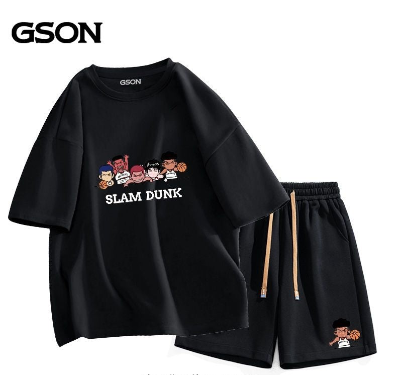 【人気ランキングNO.4】目惚れ 切り替え Tシャツ＋ショートパンツ セットアップ-A2702