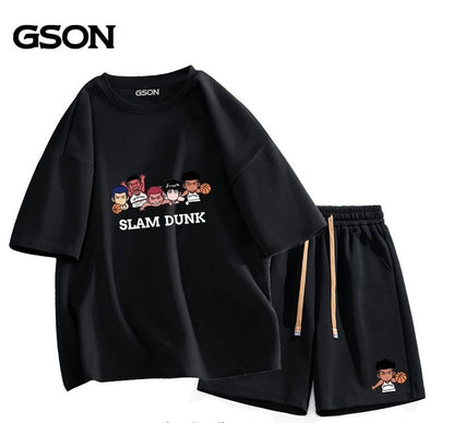 【人気ランキングNO.4】目惚れ 切り替え Tシャツ＋ショートパンツ セットアップ-A2702