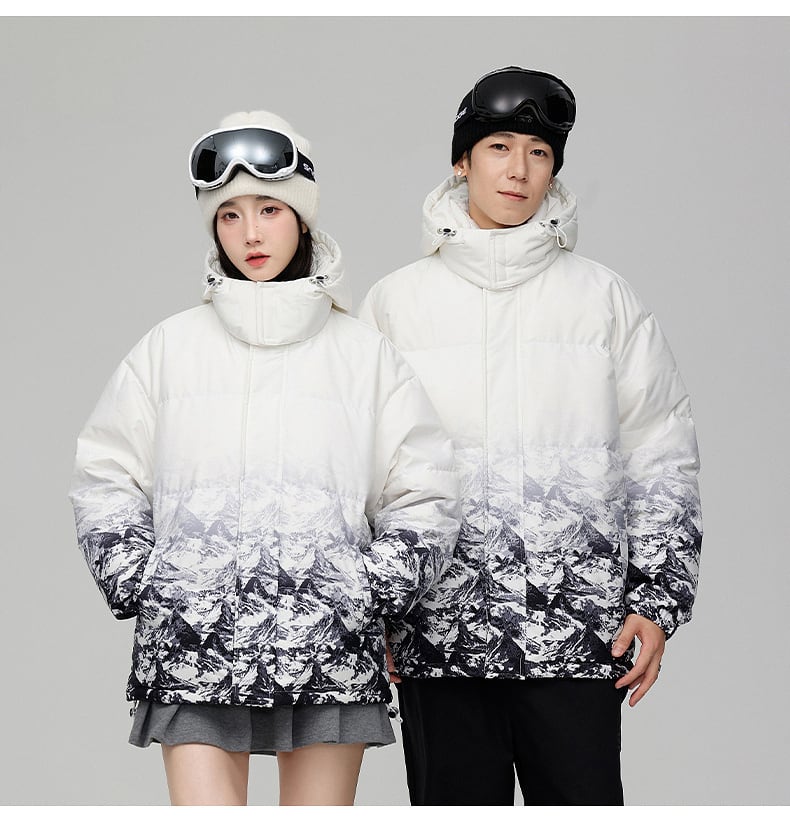 おすすめ  冬服 ダウン  暖かい 撥水加工 グラデーション 男女兼用  ダウンジャケットE-12626