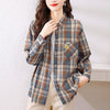超人気 オシャレ 都市ファッショ デザイン チェック柄 切り替え Tシャツ E-9514