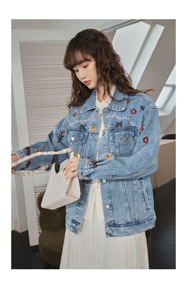 超人気 ファッション スウィート 個性派 デニムジャケット<ins-6543>