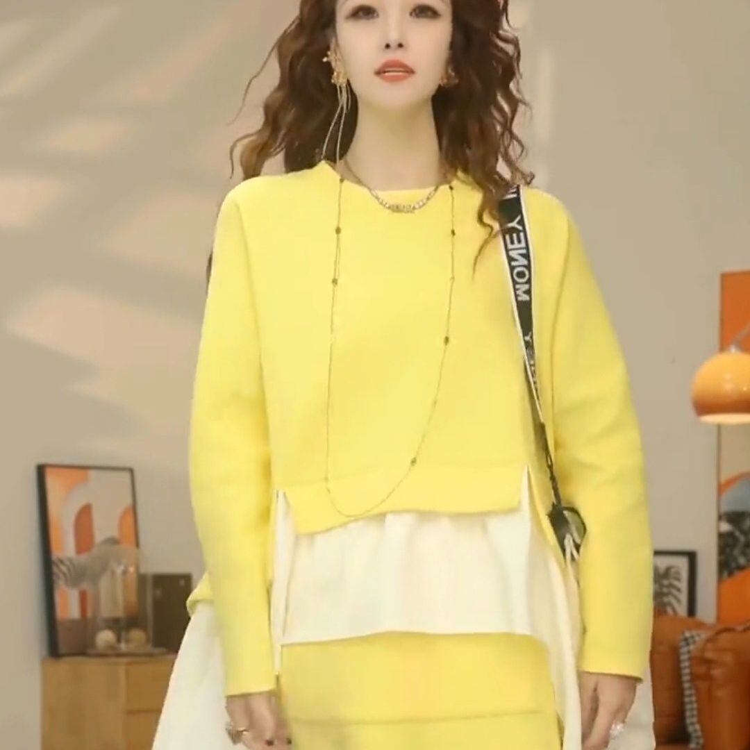 都市ファッショ デザイン オシャレ 切り替え 2色選択 セットアップE-10473