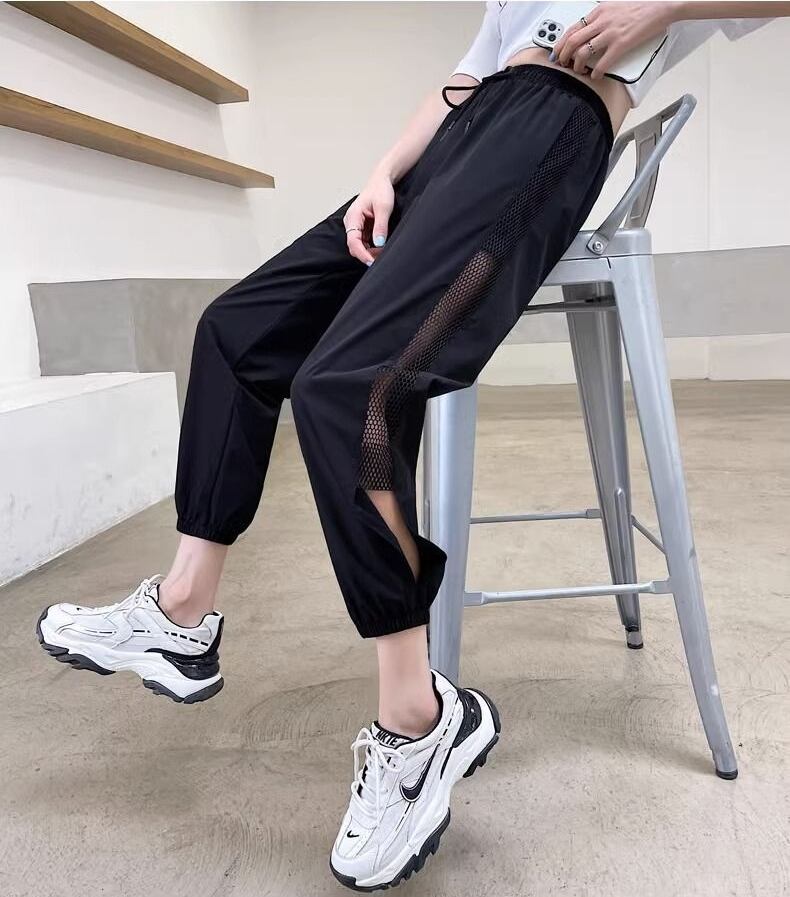 絶対欲しい ファッション カジュアル 速乾 メッシュ 涼しい 極薄 スポーツパンツE-6704