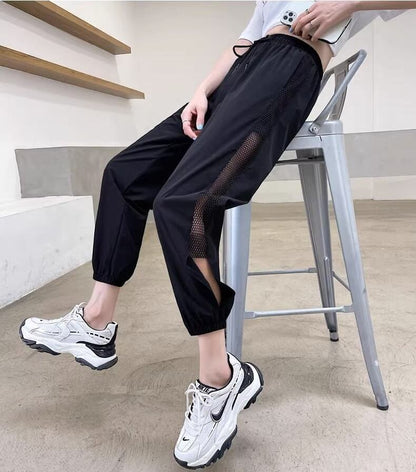 絶対欲しい ファッション カジュアル 速乾 メッシュ 涼しい 極薄 スポーツパンツE-6704