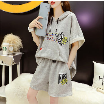 ベストセラーアイテム！ ファッション 肌触り抜群 カジュアル 半袖 Tシャツ ショートパンツ セットアップ E-9109