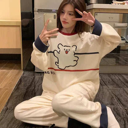 着回し力抜群 着心地良い 柔らかくて優しい印象 3種選択 トップス+パンツセット パジャマE-10922