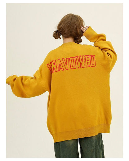 大活躍 高見えデザイン 着回し力抜群 キュート ファッション 2色選択 ニットトップスE-9759