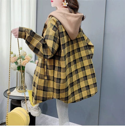 売り切れ必至 カジュアル スタイルアップ効果抜群 チェック柄 2色選択 シャツ E-9711