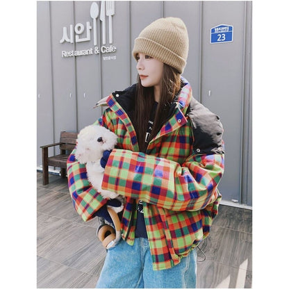 個性派 フード付きジッパーコート スタイルアップ E-10056