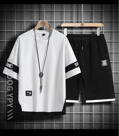 男女兼用 大人気 シンプル Tシャツ & ショーツ セットアップ E-80020