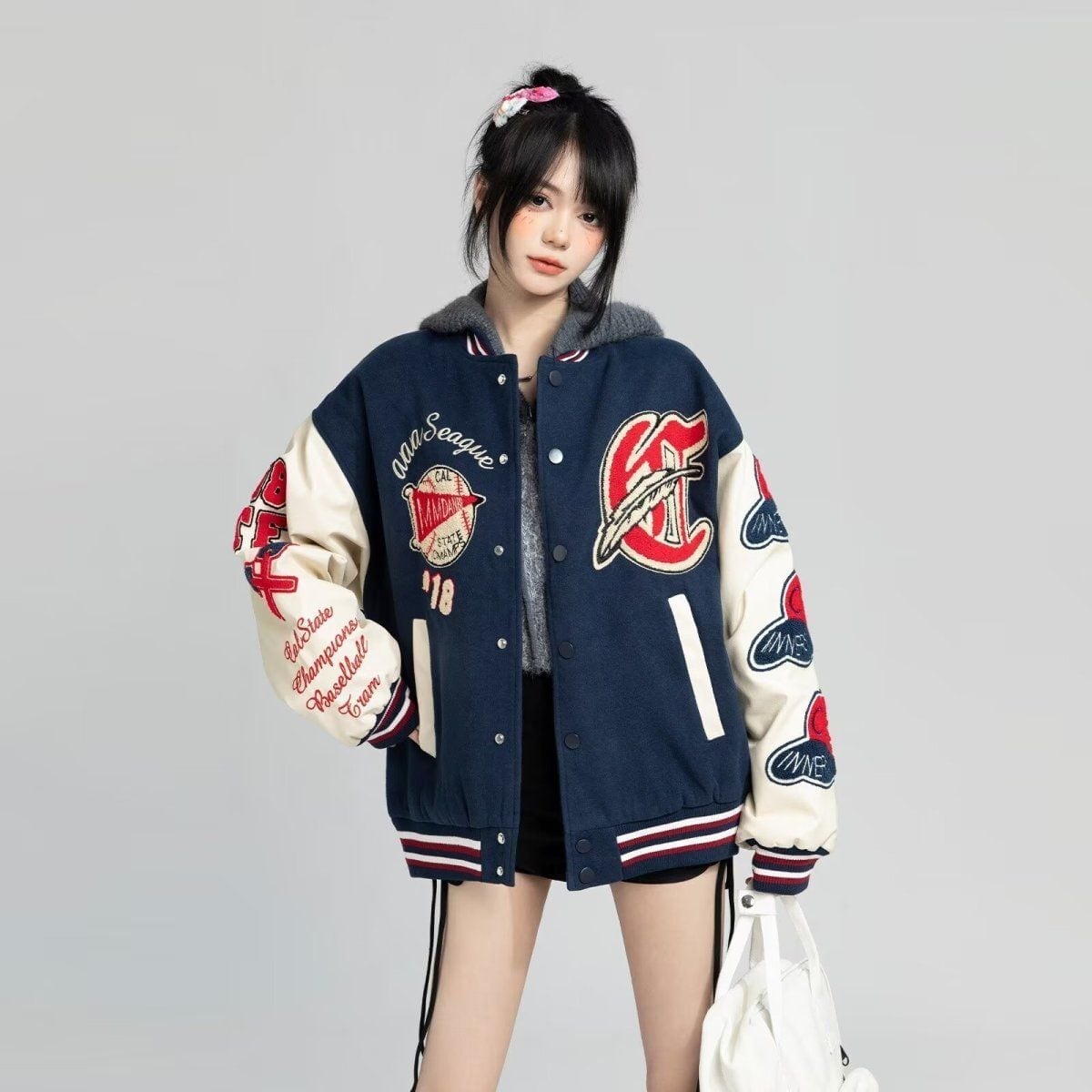 絶対欲しい 求めてたデザイン ファッション 刺繍 上質ダウンジャケット 男女兼用 E-9356