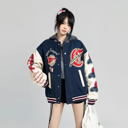 絶対欲しい 求めてたデザイン ファッション 刺繍 上質ダウンジャケット 男女兼用 E-9356