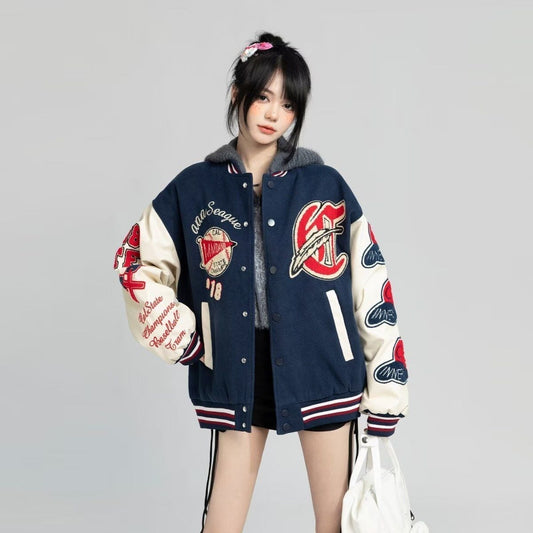 絶対欲しい 求めてたデザイン ファッション 刺繍 上質ダウンジャケット 男女兼用 E-9356