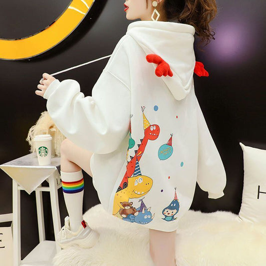 【裹起毛】新商品 少女のような可愛らしい雰囲気のファッション 好感度UP 3色 パーカー E-10641