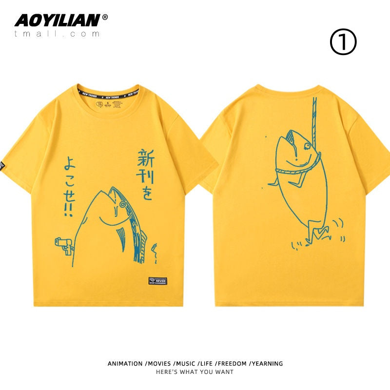 【人気ランキングNO.6】着回し力抜群　シンプル　おすすめ プリントロゴ 半袖 Tシャツ-A2632