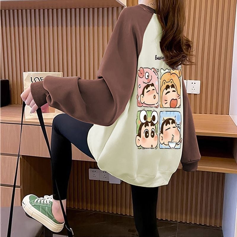 キュート 海外トレンド 好感度UP カジュアル  全4色 スウェットE-12263