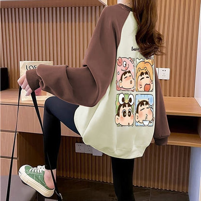 キュート 海外トレンド 好感度UP カジュアル  全4色 スウェットE-12263