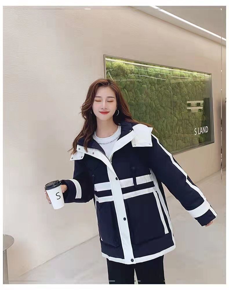 大活躍 オシャレ 都市ファッショ デザイン 気質アップ 切り替え ダウンジャケット E-9871