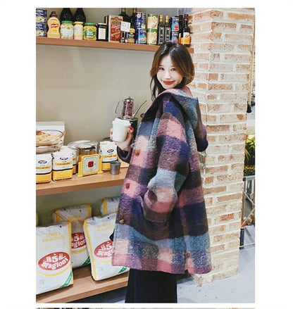 柔らかくて優しい印象 ラムフリース カジュアル コート ボアジャケットE-10140