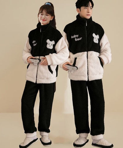 大好評 着心地良い スタイルアップ 3種選択 サンゴフリース カップル パジャマ E-9774