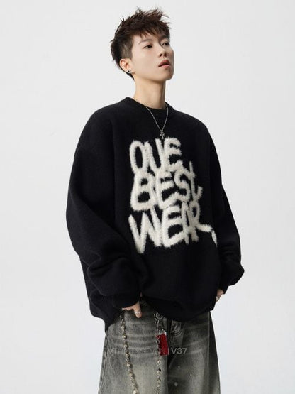 大人可愛い ファッション感満々 切り替え 3色選択 男女兼用 ニットE-12550