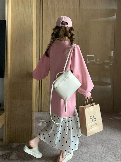 【半額！期間限定！！】超人気 オシャレ 都市ファッショ デザイン ファッション感満々 切り替え ワンピースE-9700